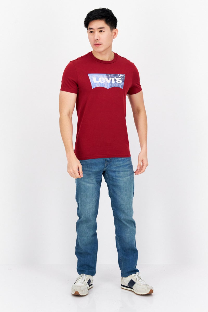 Levi's Men Crew Neck Short Sleeves Brand Logo T-Shirt, Red - Image 2