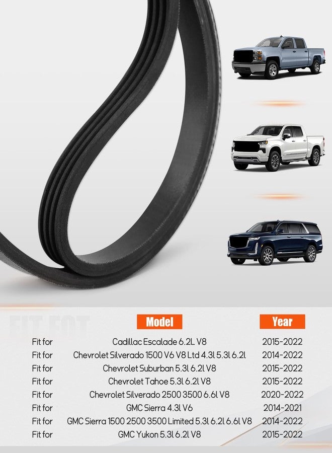 Quaneguzy 12658178 Air Conditioning Compressor Belt Kit with Tool Fit for Chevrolet Silverado/Suburban/Tahoe,Fit for Cadillac Escalade, Fit for GMC Sierra/Yukon - Image 4