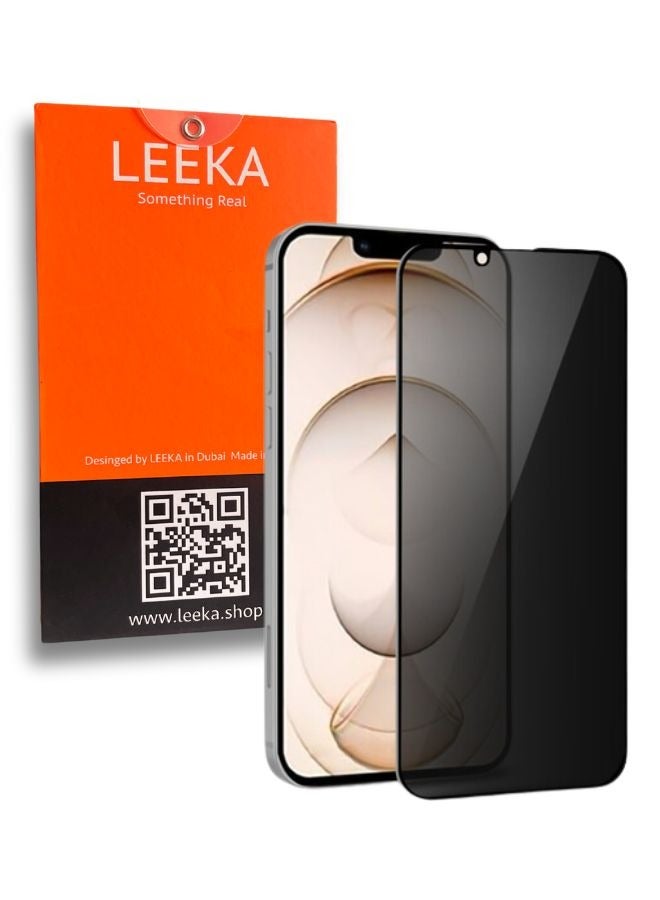 LEEKA iPhone 13 Pro Max Privacy Screen Protector with HD view Bubble Free, Anti-spy and Anti-scratch Ultra Clear full screen anti finger print protection with free Easy Installation kit and wipes tempered glass - Image 1