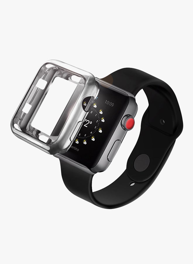 Voberry Protective Ultra-Slim Case Cover For Apple Watch Series 3 38mm Silver - Image 2