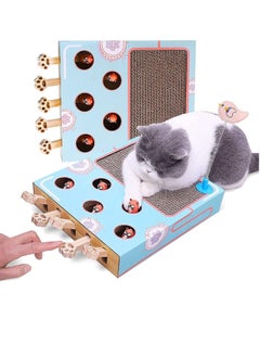Cat Whack A Mole Toy With Cat Scratching Pad Cat Enrichment Toys For Indoor Cats Cat Cardboard Box To Make Lots of Fun Cat Interactive Toy To Relieve Boredom And Train IQ