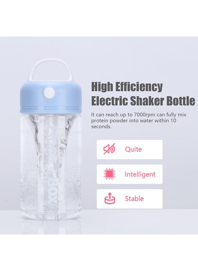Generic - 380mL Electric Protein Shaker Bottle Portable Mixer Cup Battery Powered Coffee Shaker Cups Supplement Mixer for Protein Shakes Gym Pre-Workout - Image 1