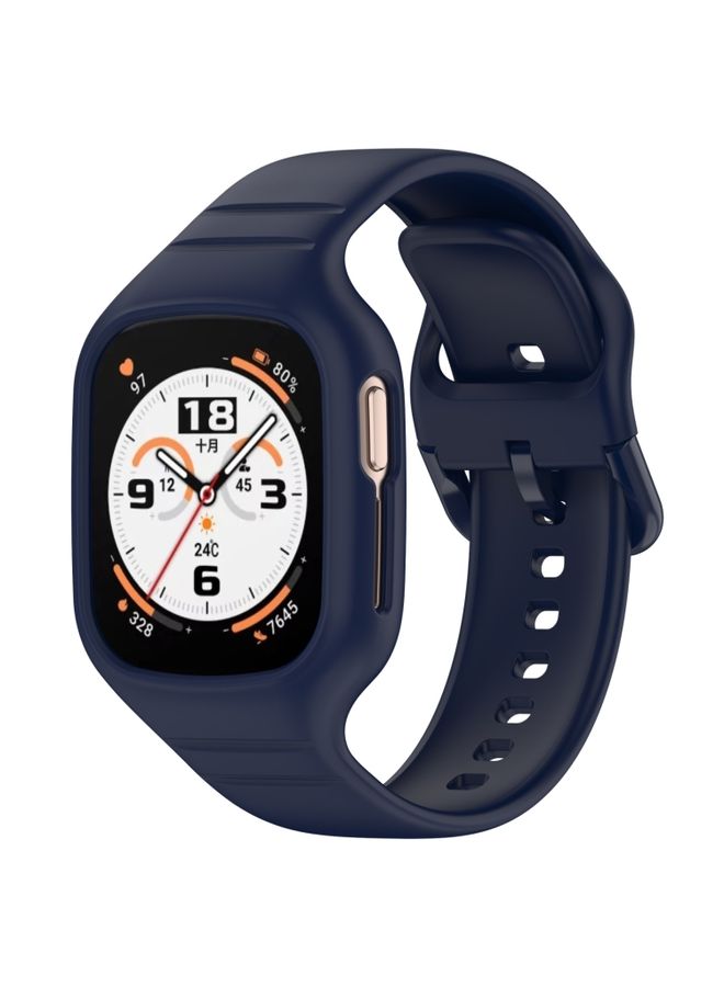 Replacement Strap For Honor Watch 4 Integrated Fully Enclosed Silicone Watch Band Ink Blue