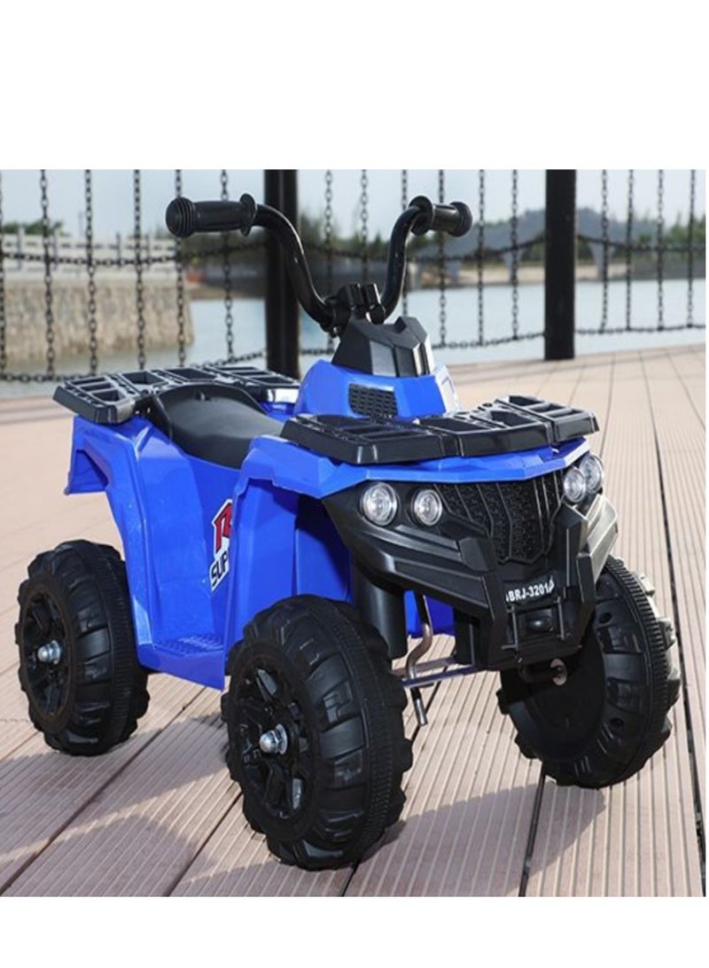 بينغ جنرال دراجة نارية كهربائية رباعية العجلات للأطفال، دراجة نارية كهربائية قوية تعمل بالبطارية، سيارة كهربائية للأطفال من سن 3 سنوات فما فوق، باللون الأزرق - Image 3