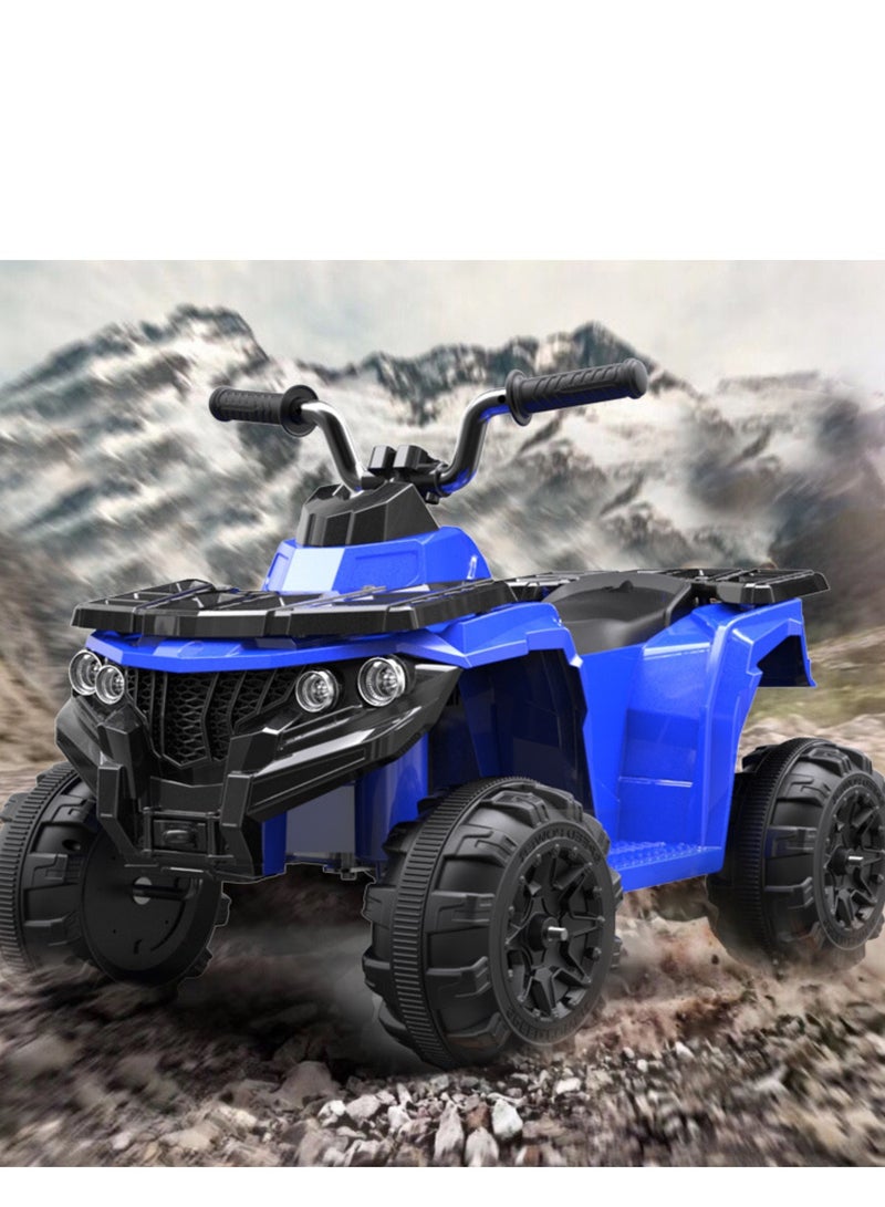 بينغ جنرال دراجة نارية كهربائية رباعية العجلات للأطفال، دراجة نارية كهربائية قوية تعمل بالبطارية، سيارة كهربائية للأطفال من سن 3 سنوات فما فوق، باللون الأزرق - Image 4