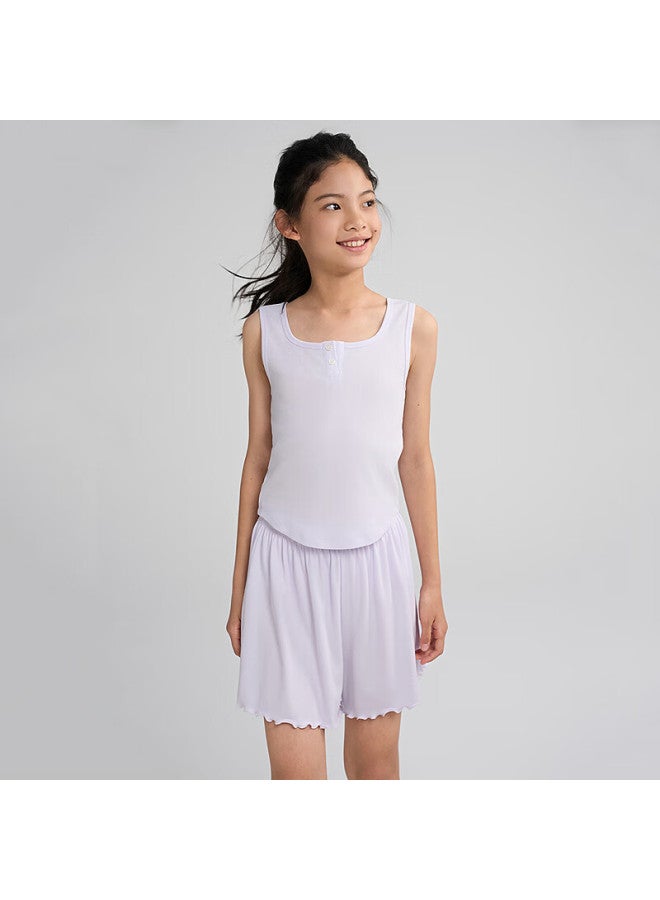 Aimer Kids Girls' Cotton Modal Fabric Sleeveless Tank Top Vest For Older Girls, Summer Home Wear Vest 165 - Image 1