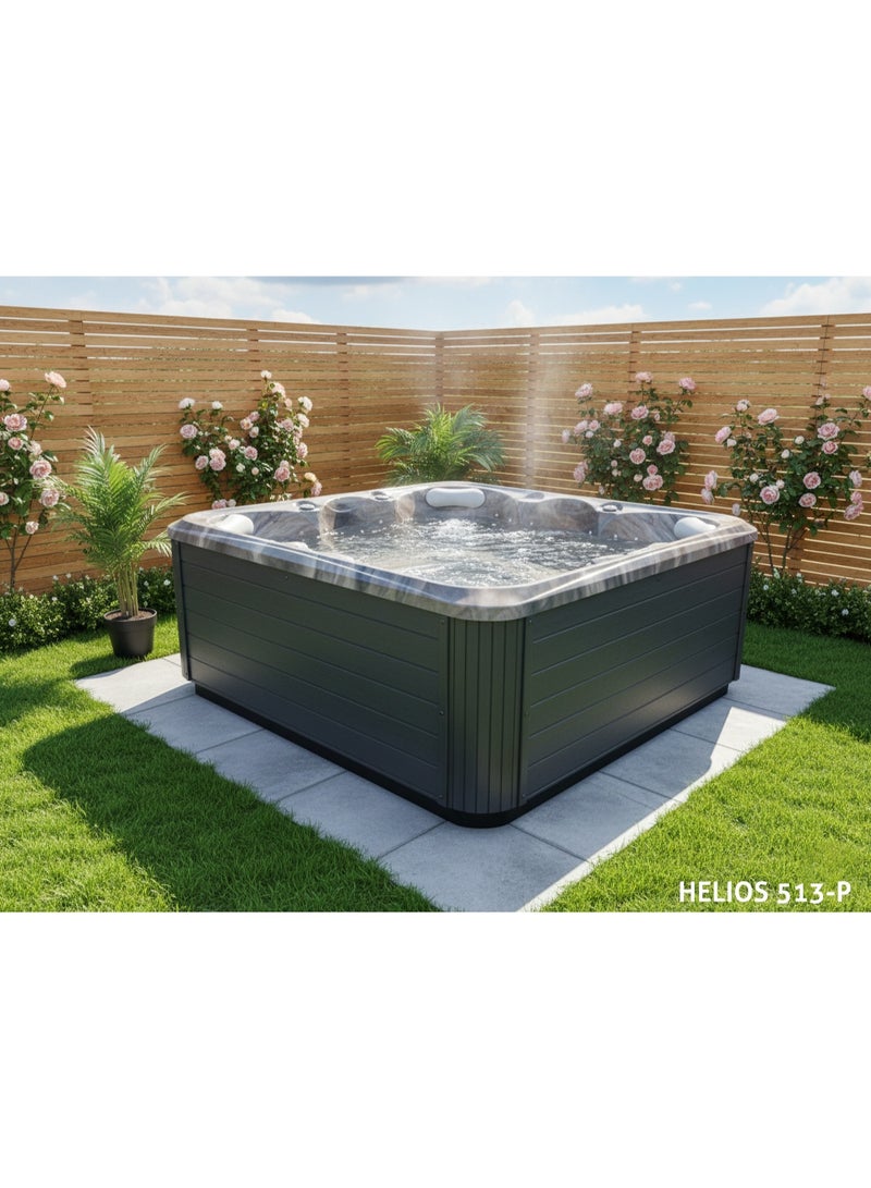 POLSPAS Helios 513 P– 5-Seater Spa with Dual Loungers & Deep Hydrotherapy - Image 3