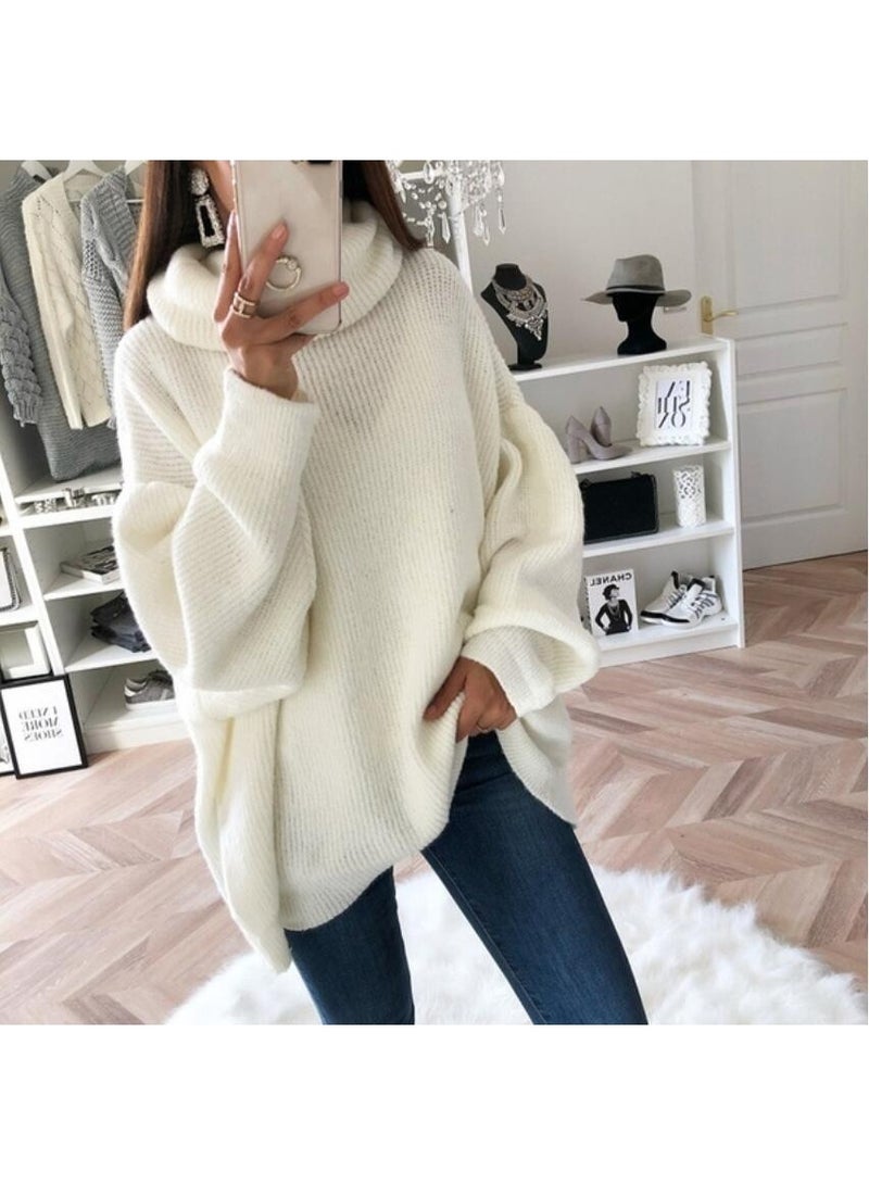NIBEMINENT Autumn And Winter Turtleneck Sweater Oversized Women Warm Knitted Pullovers Female Casual Loose Long Sleeve Tops Jumper - Image 1
