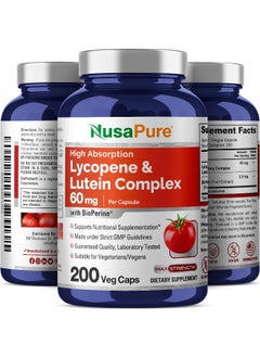 NusaPure Lycopene & Lutein Complex 50Mg Per Caps 200 Veggie Capsules (Non-Gmo & Gluten Free)  - Image 4