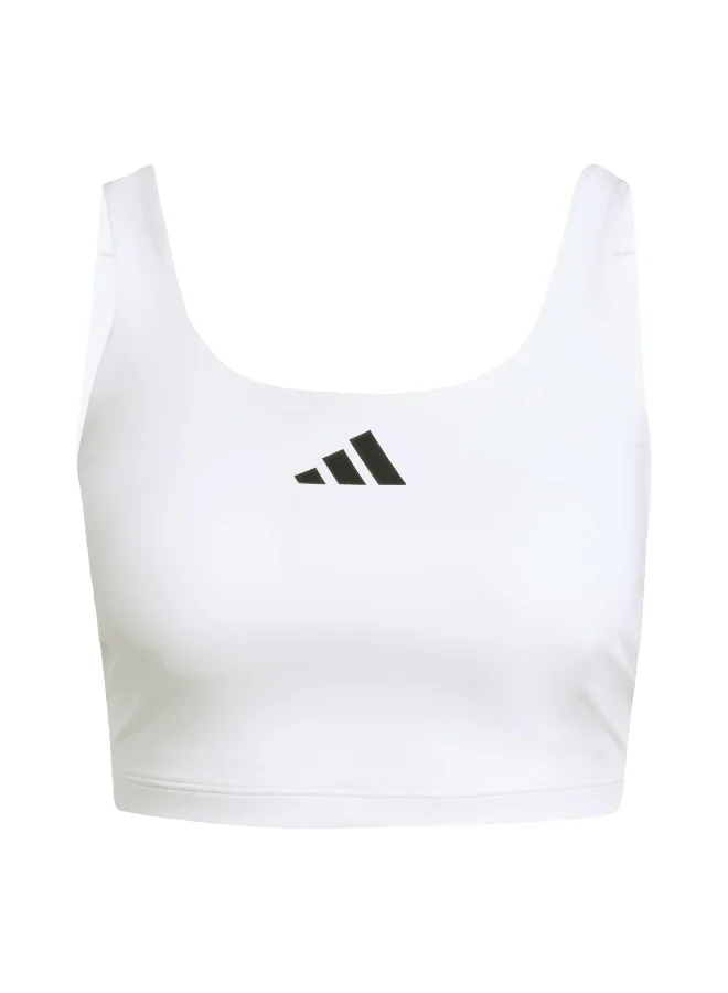 adidas Optime Bra Tank White Training Tops For Women XS