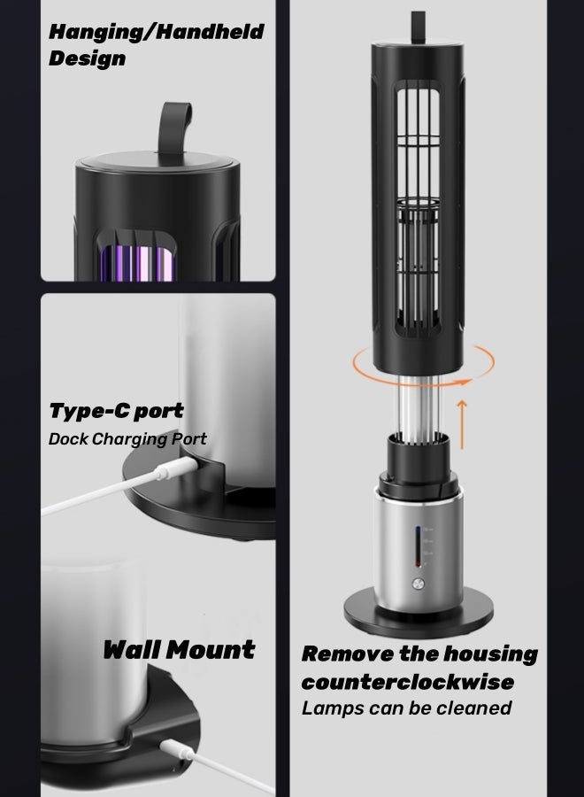 general USB recharge Mosquito Killer Electric Mosquito Repellent Led Home Commercial Indoor Floor To Ceiling Vertical Wall Mounted Kitchen Living Room Mute Non Radiation Mosquito Killer Lamp - Image 2
