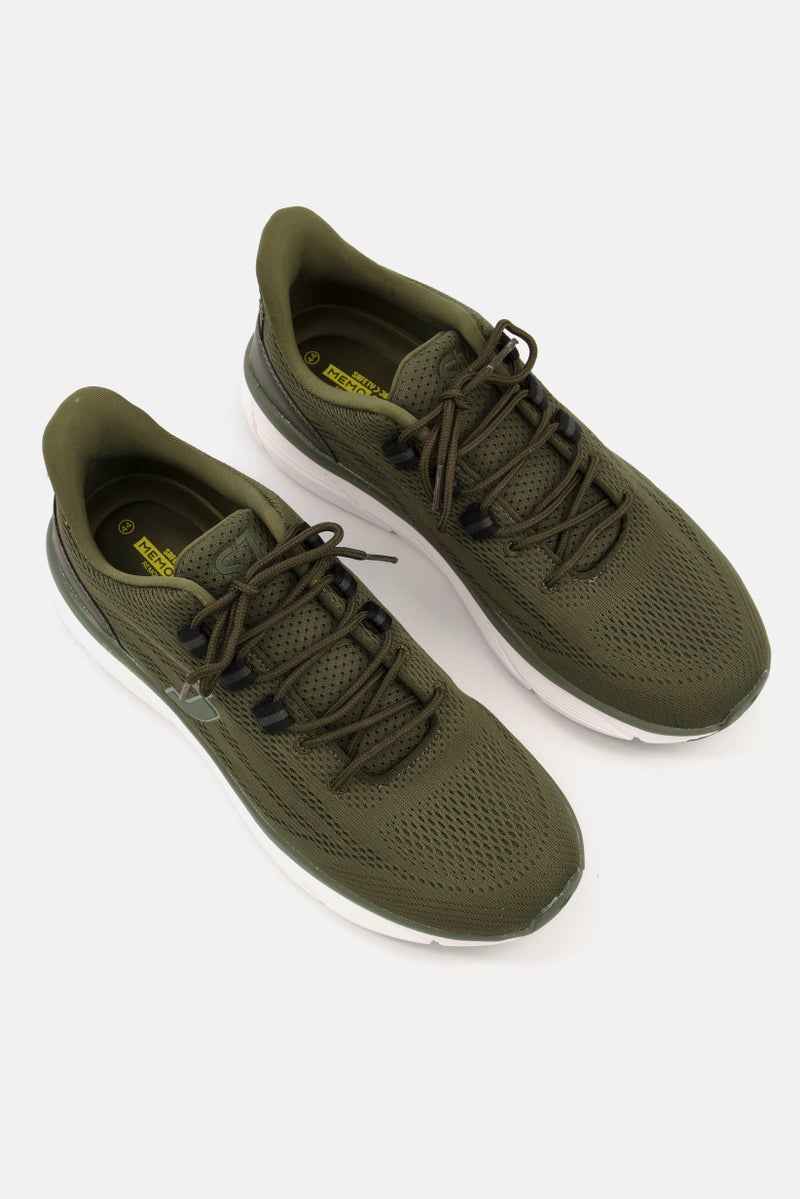 SAFETY JOGGER Men Lace Up Athletic Sport Shoes, Olive  - Image 4