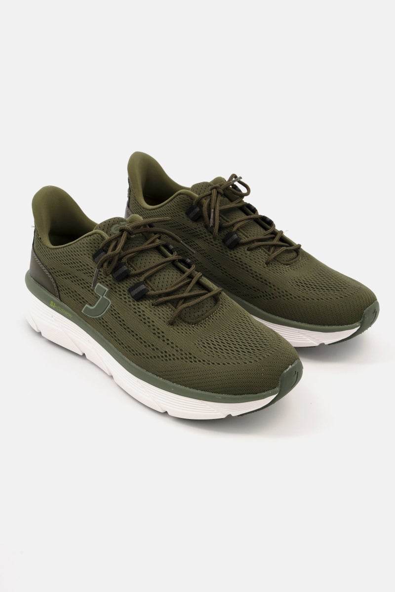 SAFETY JOGGER Men Lace Up Athletic Sport Shoes, Olive  - Image 1