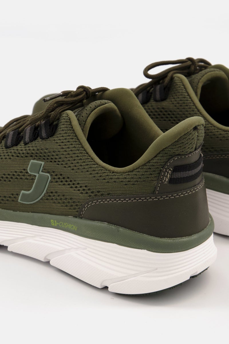 SAFETY JOGGER Men Lace Up Athletic Sport Shoes, Olive  - Image 2
