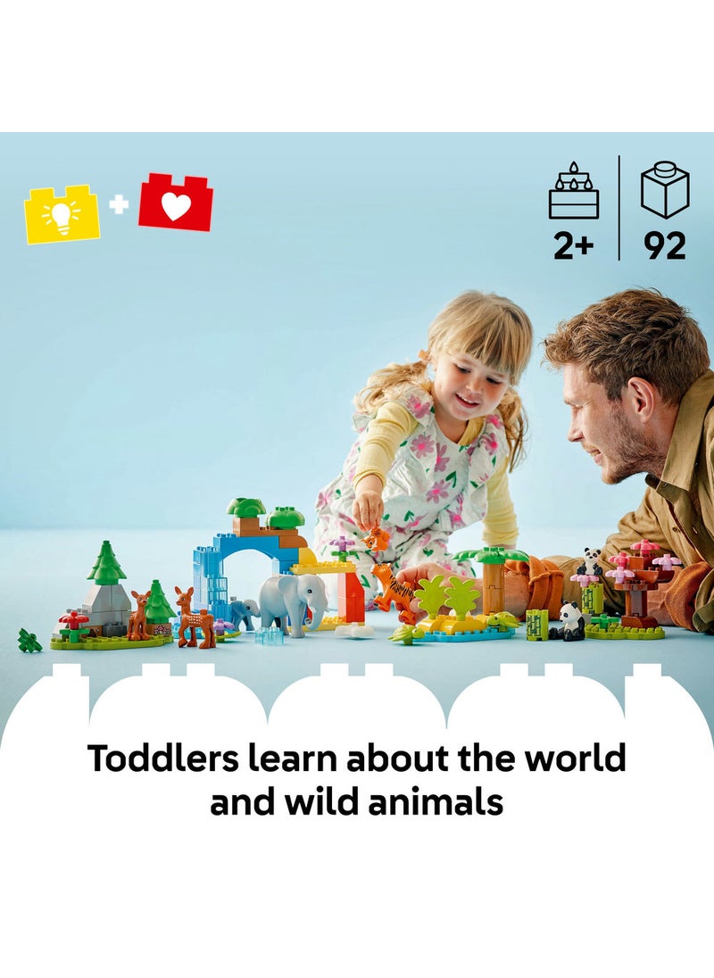 ليغو لعبة التعلّم مجموعة عائلات الحيوانات البرّية 3 في 1 رقم 10446 من LEGO® DUPLO® Town  - Image 3