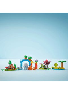 LEGO DUPLO 3in1 Wild Animal Families Set, Montessori Toddler Learning Toy with Turtle, Tiger, Elephant, Deer and Panda Figures for 2 Plus Years Old Girls and Boys 10446 (92 pieces)  - Image 5