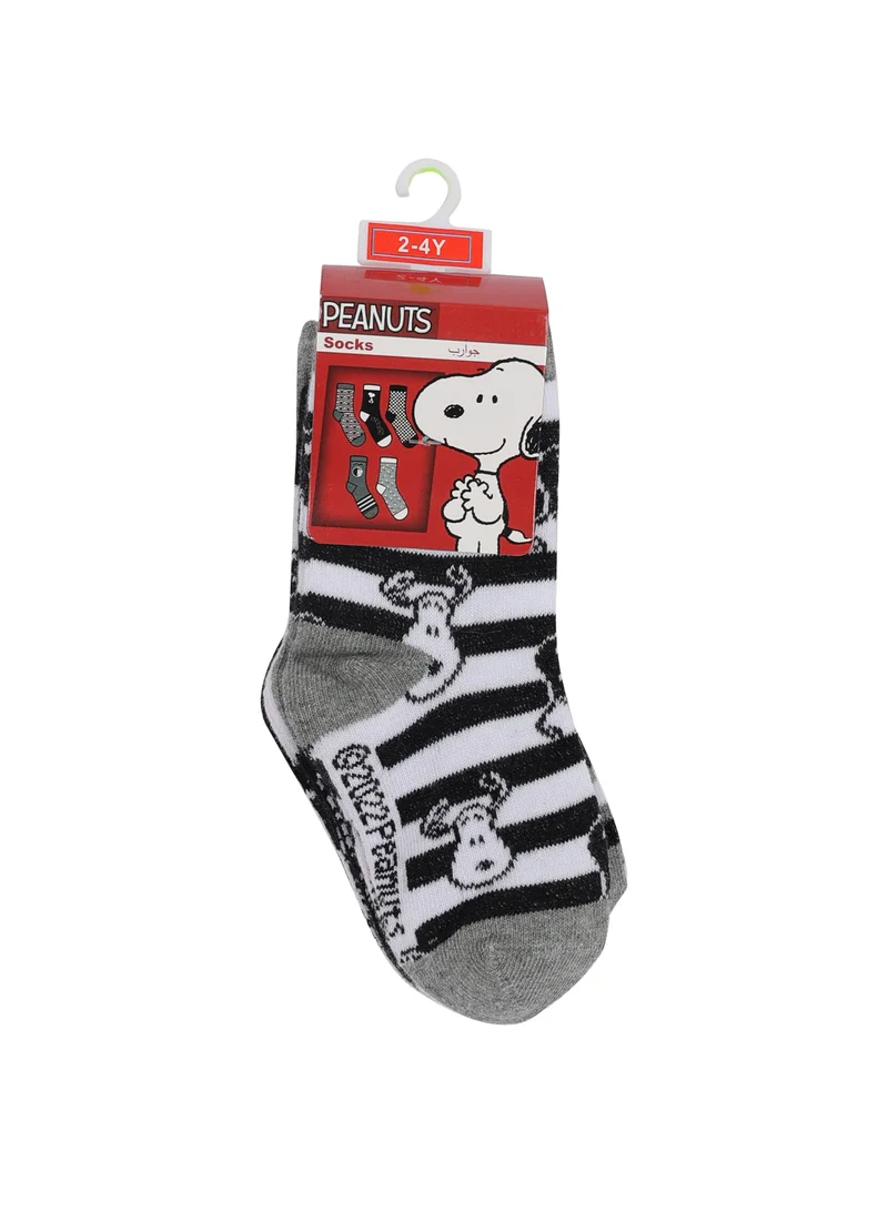 Trucare The peanuts Snoopy  Socks, Ankle Crew Socks for Kids (2 to 4 Years), Pack of 5 socks