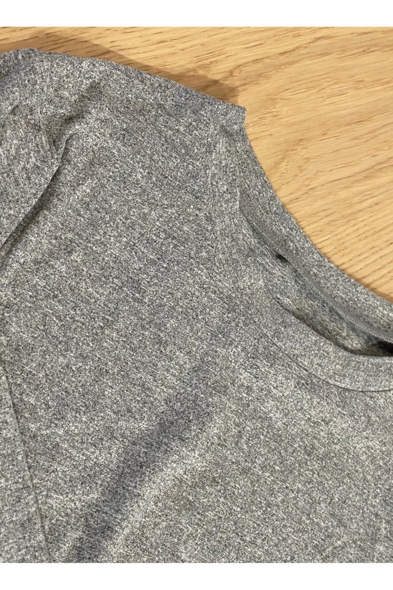 SOLOBUY Pyjamas Set Jersy Women's Long-Sleeved, Elastic Waist, Collar Round, Pants, Color  Gray - Image 3