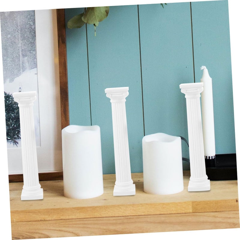 VALICLUD 6 Roman Pillar Statues White Greek Column Table Decor DIY Crafts - Image 4