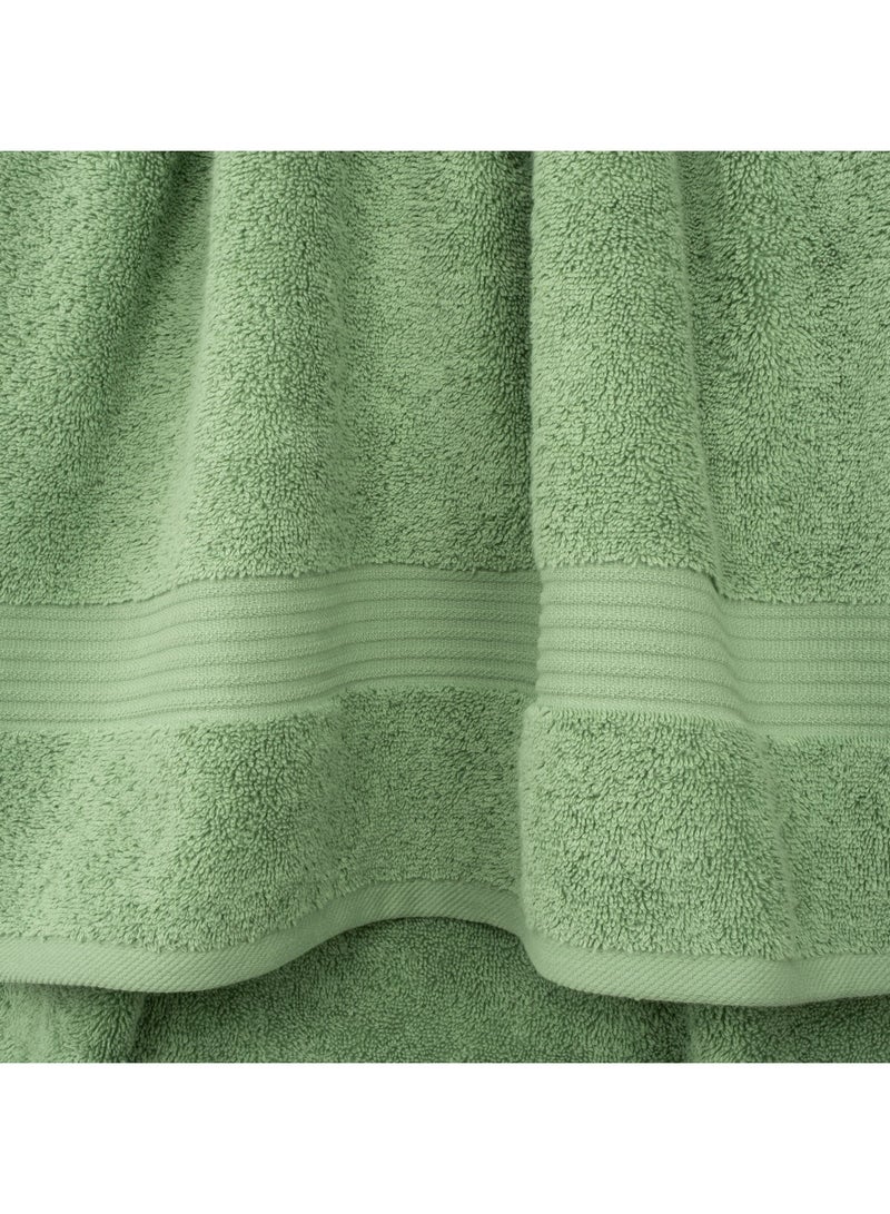 Safi Plus Towel Set Luxury Hotel Quality 500 GSM Genuine Combed Cotton, Super Soft & Absorbent Family Bath Towels 6 Piece Set -  2 Bath Towels, 2 Hand Towels, 2 Washcloths - Sage Green - Image 4