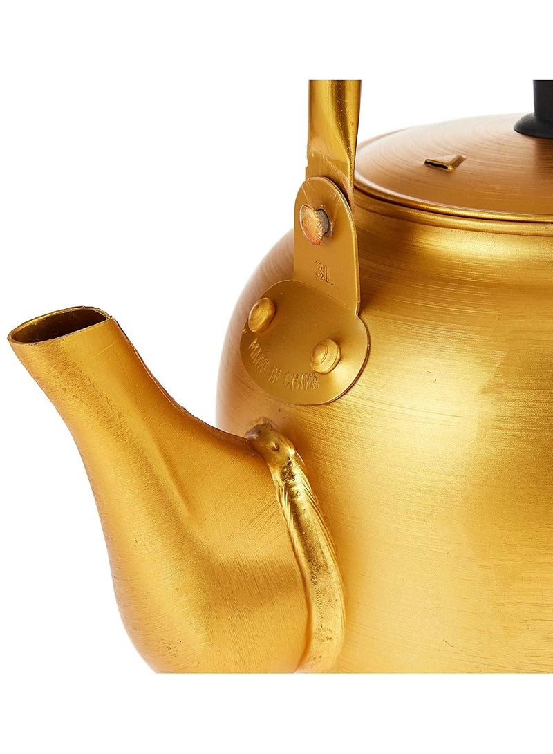 Ideal Pack Golden colour kettle 1L Tea Kettle for Stove Top is a stylish and functional kettle designed for boiling water, making it ideal for tea, coffee, or milk - Image 3