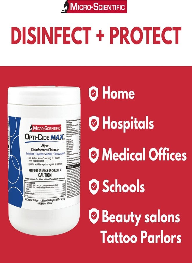 Micro-Scientific Opti-Cide Max Disinfecting Wipes (2 Pack) - 320 Wipes - Hospital Grade EPA Registered Disinfectant Cleaner - Image 3