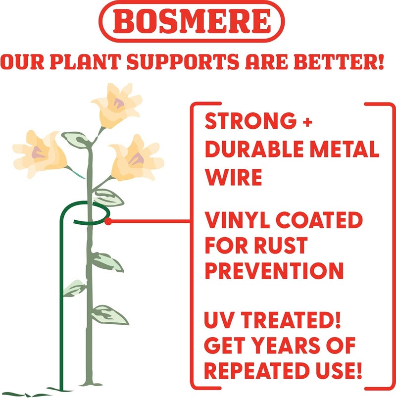Bosmere Bosmere E533 36Inch Plant Stem Support with 6Inch Hoop 3Pack  - Image 3