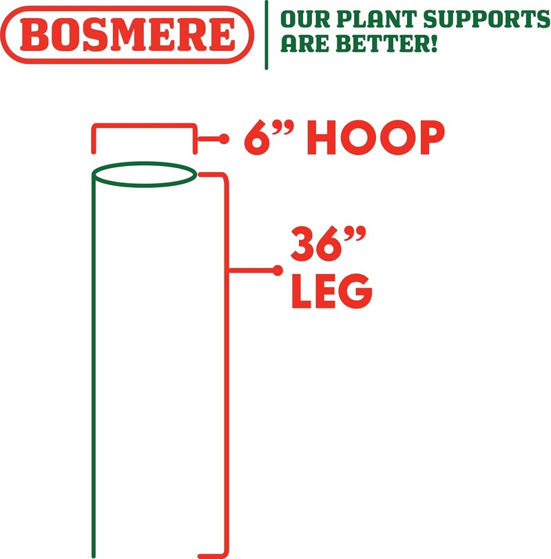 Bosmere Bosmere E533 36Inch Plant Stem Support with 6Inch Hoop 3Pack  - Image 2