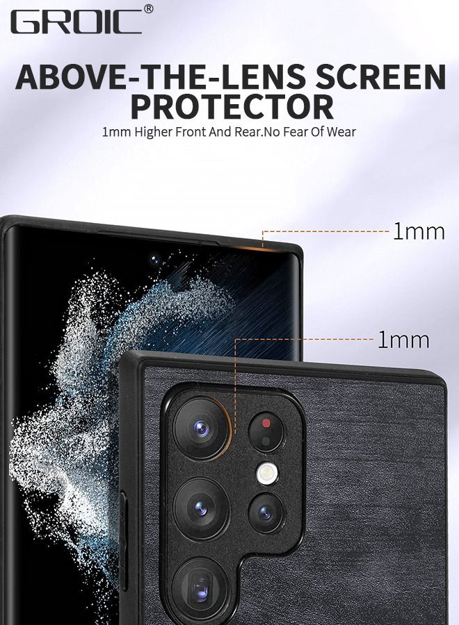 GROIC حافظة لهاتف سامسونج جالاكسي S23 الترا مع حامل للبطاقات، حامل حلقي يدور 360 درجة، فتحات للبطاقات، غطاء هاتف، مسند هاتف متين مقاوم للصدمات لهاتف جالاكسي S23 الترا 6.8 بوصة - Image 3