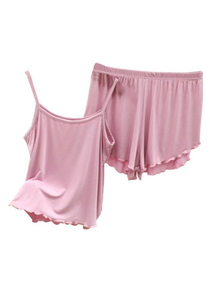 السيدات حجم الحرة بدلة المنزل المرأة الصيف الرسن طباعة السراويل قطعتين مجموعة T-116