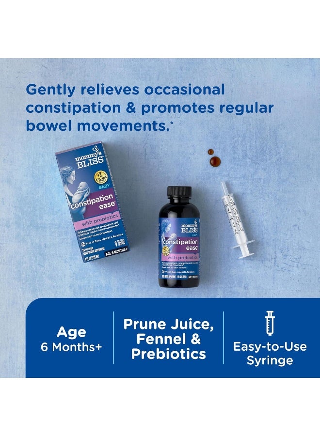 Mommy's Bliss Mommy's Bliss Constipation Ease + Prebiotics, Relieves Occasional Constipation, Gentle & Safe, No Harsh Laxatives, 4 Fl Oz Bottle (Pack of 1) - Image 3