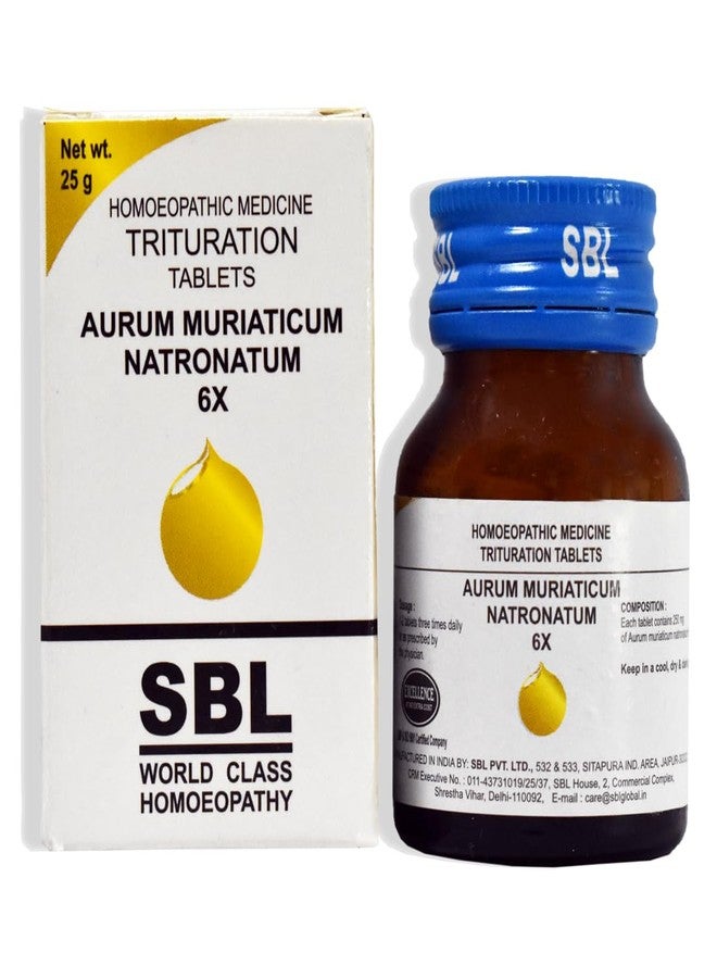 SBL Aurum Muriaticum Natronatum 6X Trituration Tablets Pack of 2