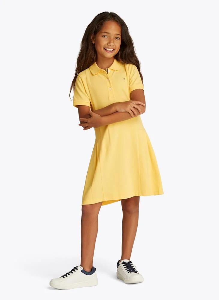 تومي هيلفيغر Kids Pleated Polo Ss Dress