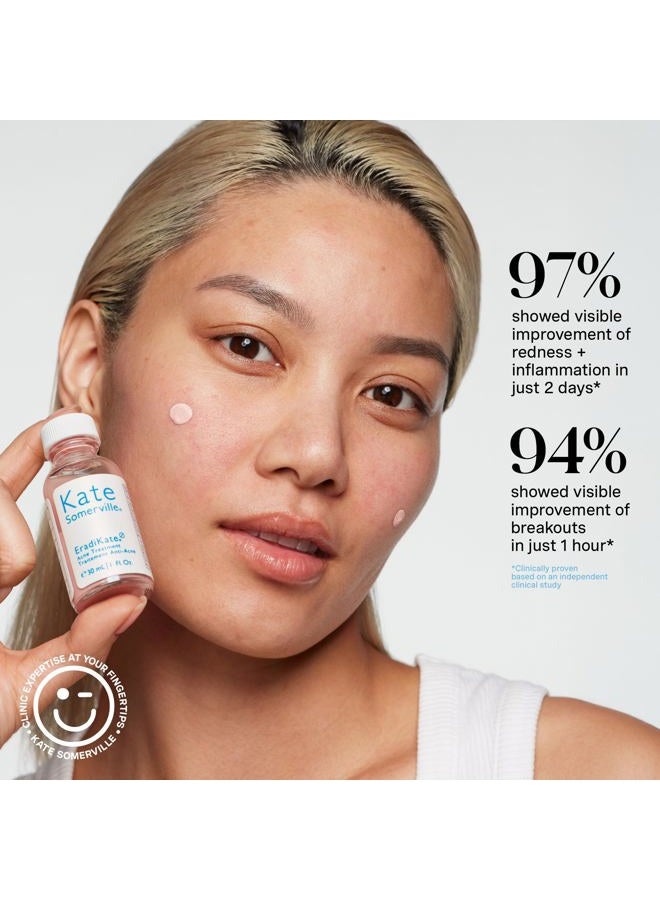 Kate Somerville EradiKate Acne Treatment - Clinically Formulated 10% Sulfur and BHA Spot Treatment – Clears Pimples, Cleans Pores and Prevents Breakouts, 1 Fl Oz - Image 4