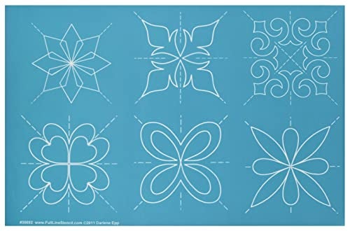 Full Line Stencil - Score of Four Motif Stencil, Continuous Line Template for Free Motion Quilting, Domestic Machine Quilting, Hand Quilting, Long-Arm Quilting (30692) - Image 1