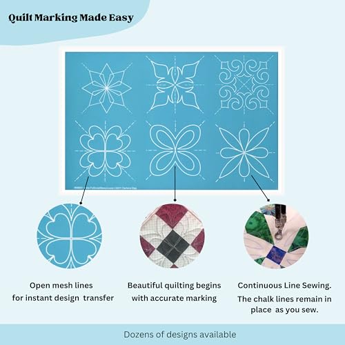 Full Line Stencil - Score of Four Motif Stencil, Continuous Line Template for Free Motion Quilting, Domestic Machine Quilting, Hand Quilting, Long-Arm Quilting (30692) - Image 3