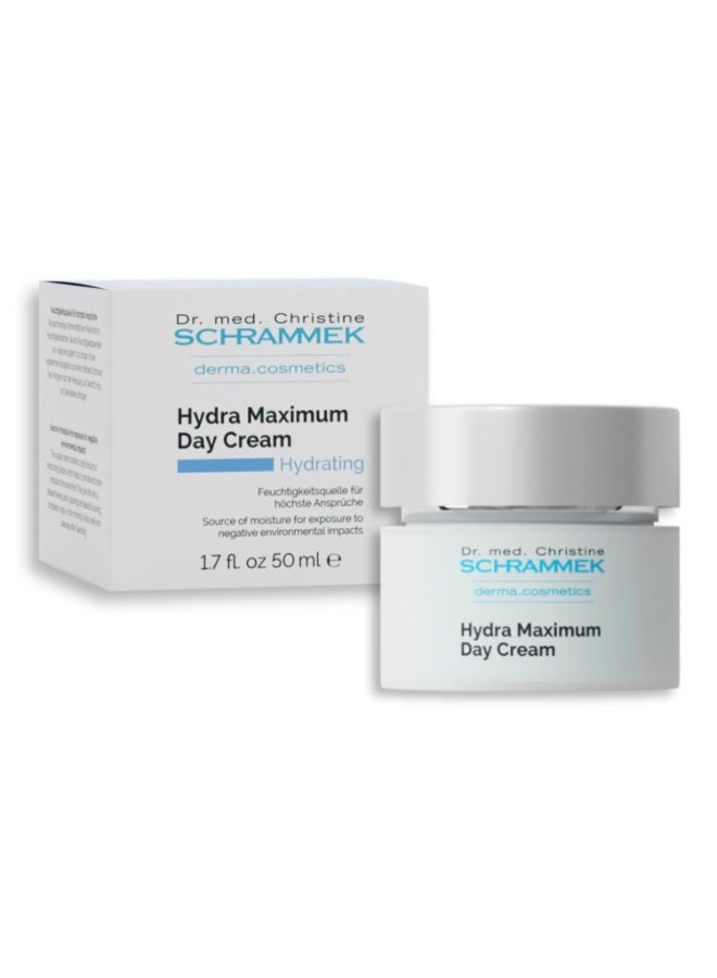 Schrammek Hydra Maximum Day Cream (1.7 fl oz) - Deep Moisture for Skin - Hyaluronic Acid - Face Moisturizer - Face Cream - Skin Care - Dr. Schrammek - Image 1