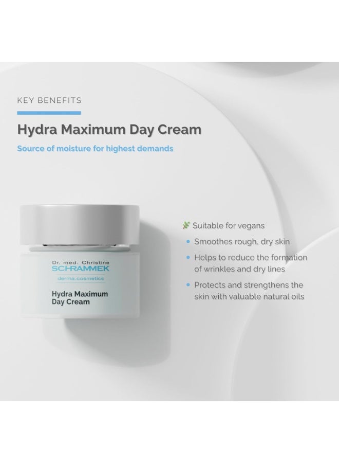 Schrammek Hydra Maximum Day Cream (1.7 fl oz) - Deep Moisture for Skin - Hyaluronic Acid - Face Moisturizer - Face Cream - Skin Care - Dr. Schrammek - Image 2