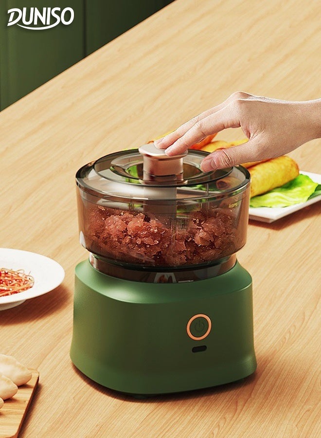 DUNISO Electric Chopper Meat Grinder Home Mini Food Chopper Rechargeable Food Processor Kitchen Mincer Blender for Meat, Vegetables, Fruits, Onion and Nuts，Garlic Baby Food - Image 1