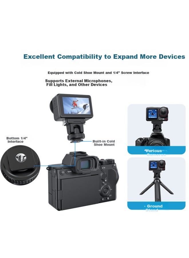 Youfes Yangfeisi Dji Action 6 Cold Shoe Mount Sports Camera Gimbal Hot Shoe Bracket Phone Dslr Photography Expansion Fill Light Accessory - Image 2