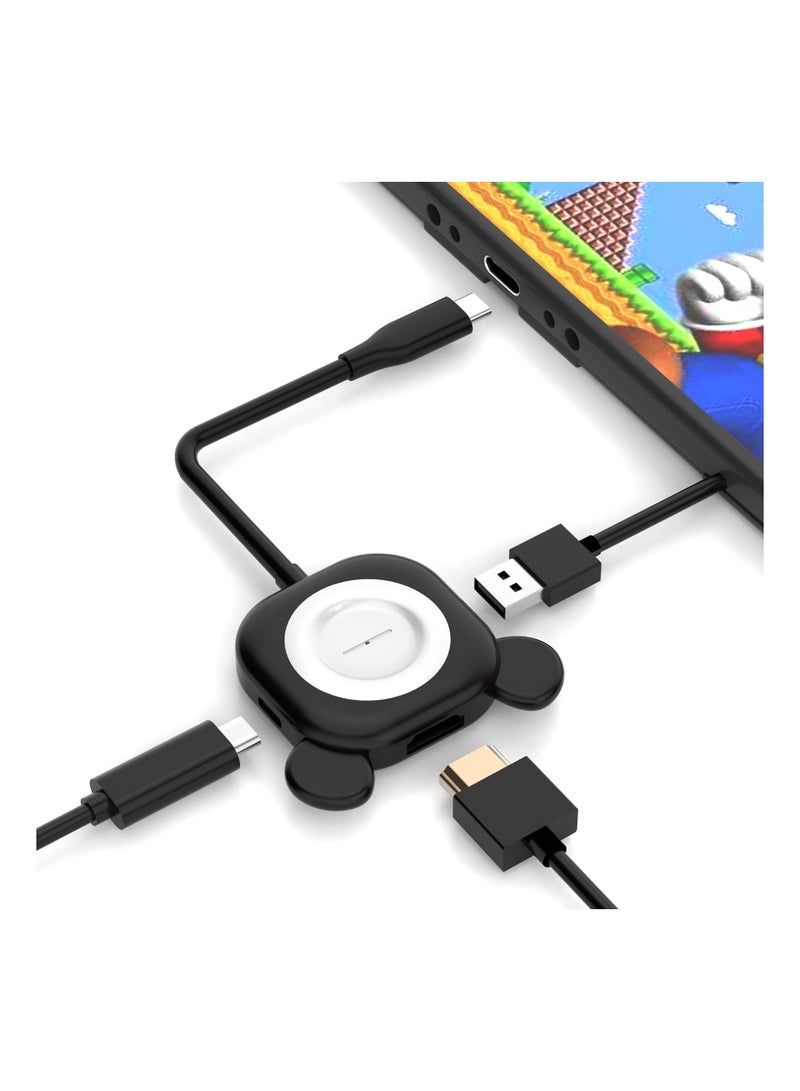 Portable Switch Dock for Nintendo Switch - HDMI USB 3.0 Port & USB C Charging Station, Compatible with Steam Deck, MacBook, Surface, Samsung Phones, and More. - Image 1