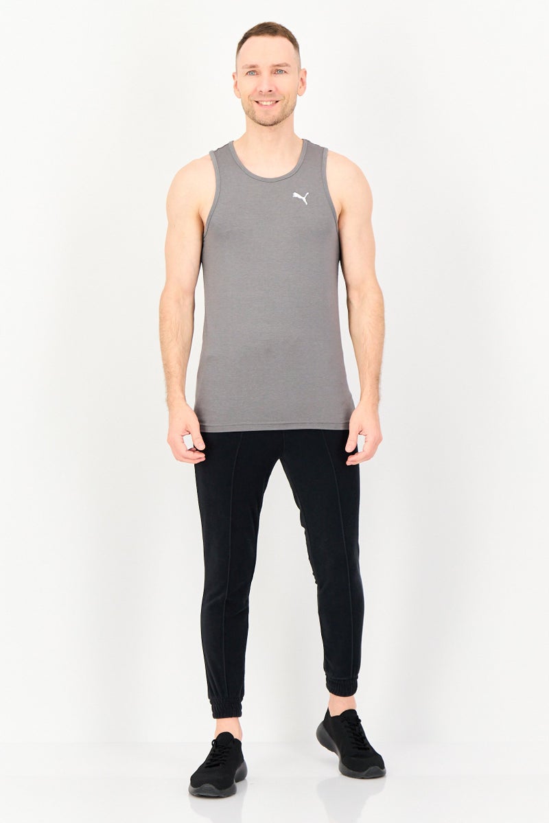 PUMA Men Sportswear Fit Sleeveless Premium Soft Touch Training Vest, Grey - Image 3