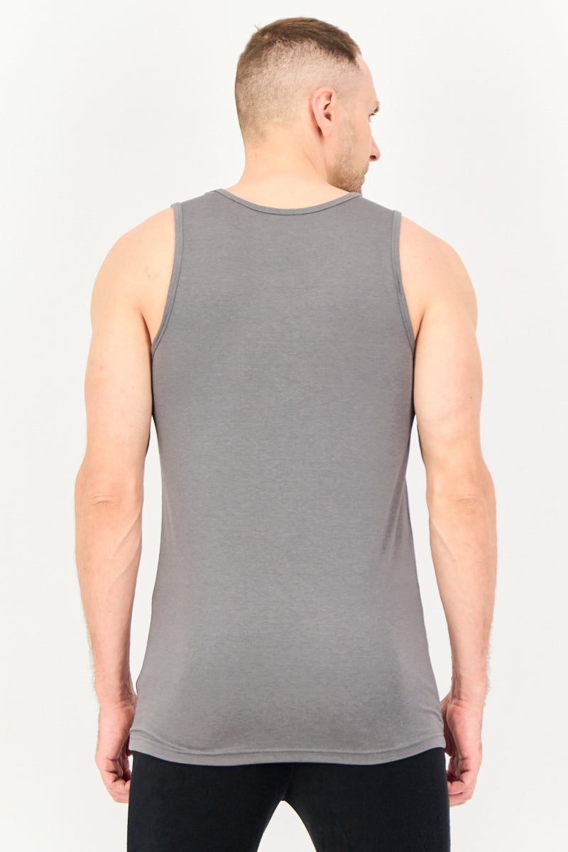 PUMA Men Sportswear Fit Sleeveless Premium Soft Touch Training Vest, Grey - Image 2