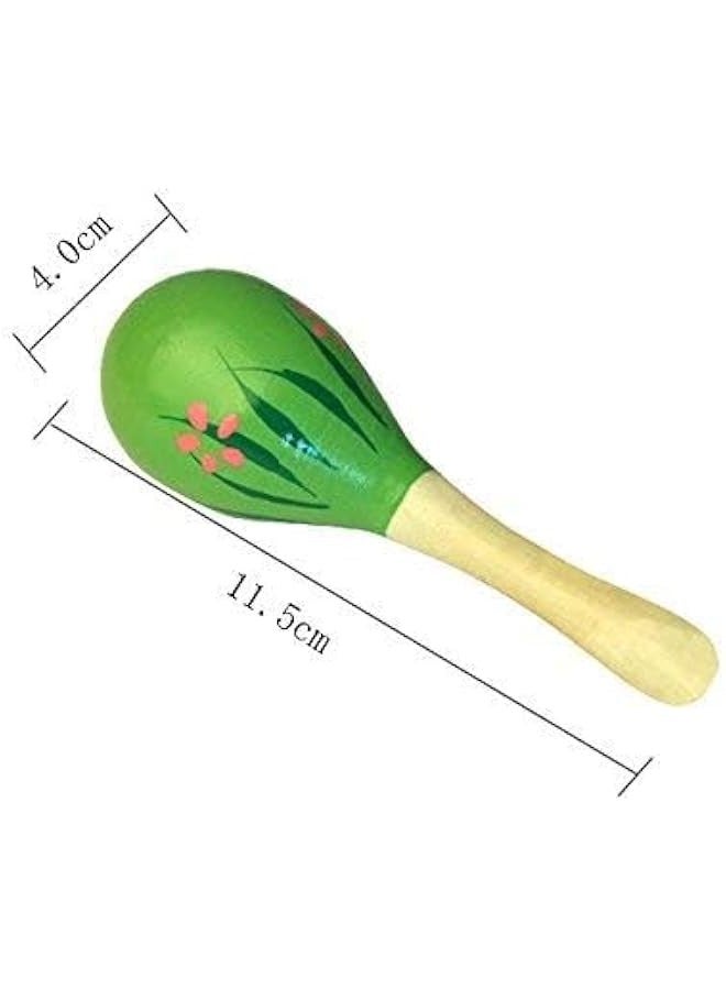 DURKU Wooden Maracas Rattles Egg Shaker Children Musical Party Favour Infant Sand Hammer Toy Random Colour Pattern - Image 4