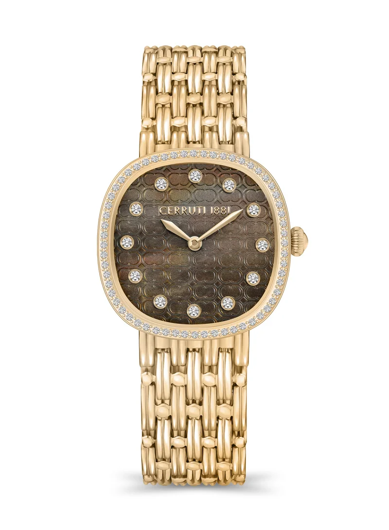 CERRUTI 1881 Cerruti 1881 Gresta Women's Watch With Stainless Steel Bracelet and Mother of Pearl Dial (GRESTA-SS21, Gold)