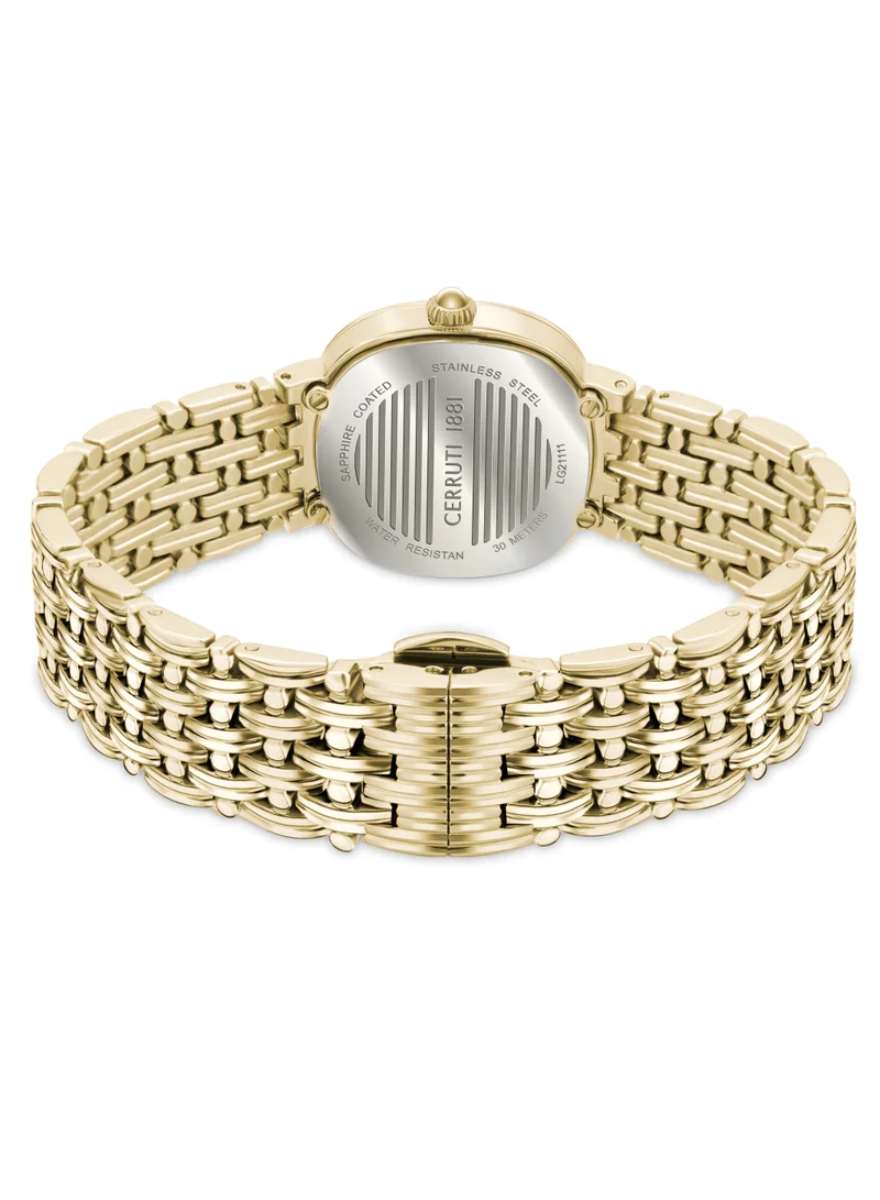 CERRUTI 1881 Cerruti 1881 Gresta Women's Watch With Stainless Steel Bracelet and Mother of Pearl Dial (GRESTA-SS21, Gold)