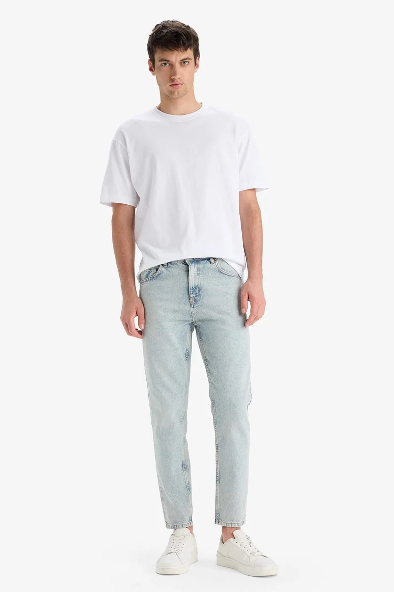 DeFacto Cotton 90's Slim Fit High Waist Washed Jeans