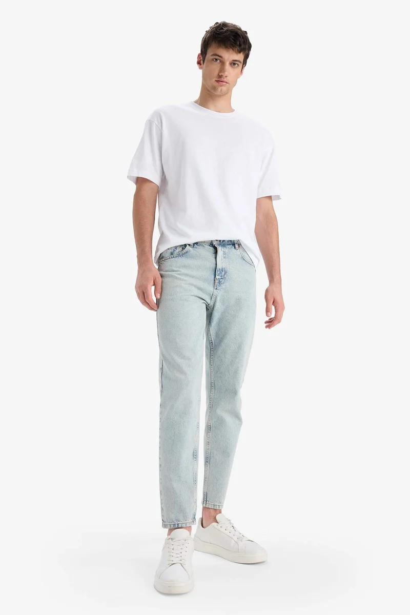 DeFacto Cotton 90's Slim Fit High Waist Washed Jeans