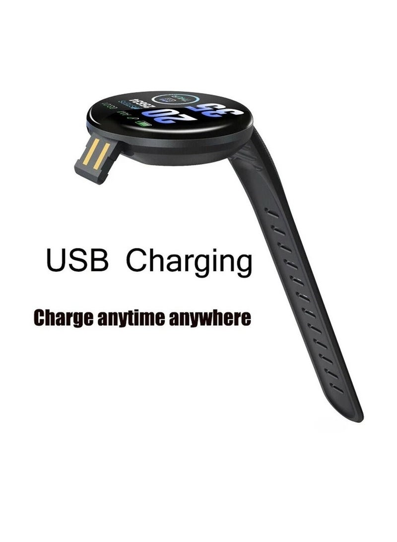 AROAQ D18 Heart Rate Blood Pressure Smartwatch Color Screen Fitness Tracker Smart Watch IP65 Waterproof Bracelet Electronicheart - Image 2