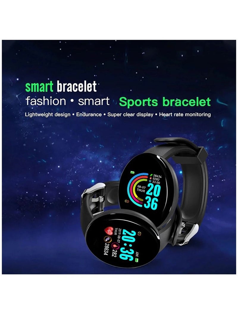 AROAQ D18 Heart Rate Blood Pressure Smartwatch Color Screen Fitness Tracker Smart Watch IP65 Waterproof Bracelet Electronicheart - Image 4